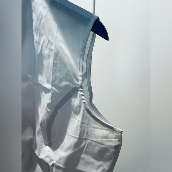 Ming Wang Mandarin Collar Sleeveless Zipper Front Cotton Blend Washable L Blouse - Picture 8 of 8